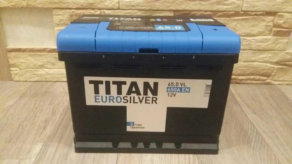 Аккумулятор Титан euro silver 65 а/ч 650А — Peugeot 308, 1.6 л., 2009 года на DRIVE2