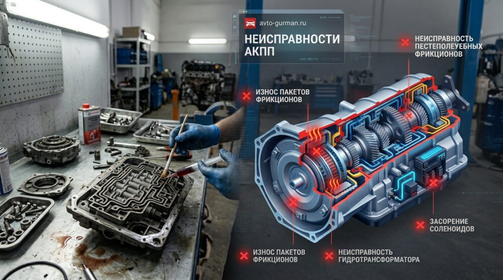 Изношенные фрикционные диски АКПП после разборки для диагностики